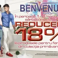 Reduceri de pana la 18% la BENVENUTI!
