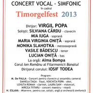 Concert vocal-simfonic Timorgelfest