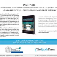 Lansarea cartii „Organele statului – Abuzul transplanturilor in China"