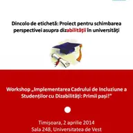 Implementarea Cadrului de Incluziune a Studentilor cu Dizabilitati: Primii pasi