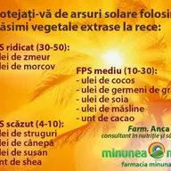 Protectia solara, uleiuri vegetale vs produse de sinteza!