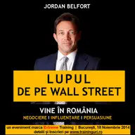 Adevaratul Lup de pe Wall Street vine in tara noastra