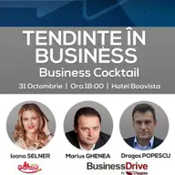 Business Cocktail cu Marius Ghenea, Dragos Popescu si Ioana Selner