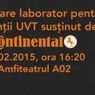 Prezentare laborator pentru studentii UVT sustinut de Continental