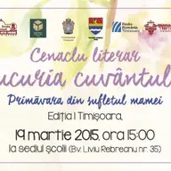 Invitatie la Cenaclul literar "Primavara din sufletul mamei"