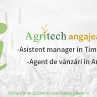 Agritech angajeaza Asistent manager in domeniul agricol