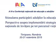 A IV-a Conferinta Nationala de Educatie a Adultilor