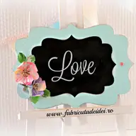 Atelier-cuvinte magice si flori 3D pe o tablita inramata