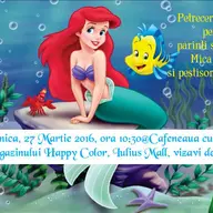 Petrecere creativa pentru parinti si copii cu Mica Sirena si pestisorul Flounder