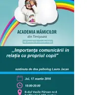 Conferinta ,,Importanta comunicarii in relatia cu propriul copil" sustinuta de dna. psiholog Laura Jacan