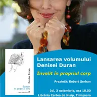 Lansarea volumului "Invelit in propriul corp", cea de-a cincea carte a Denisei Duran