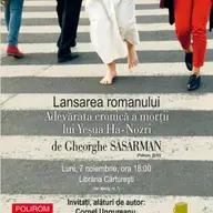 Gheorghe Sasarman lanseaza la Timisoara cel mai nou roman