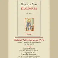 Dialoguri de Grigore cel Mare, cel mai nou titlu al colecţiei „Biblioteca medievală”