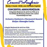 Concertul absolventilor Colegiului National de Arta Ion Vidu