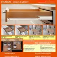 Glisiere cu role, extragere partiala, Standard-Blum