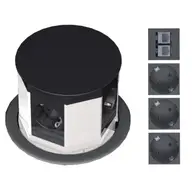 Priza Extractibila LIFT, 2 x schuko + date + audiovideo