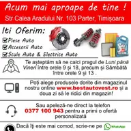 Comandă Piese Auto din fotoliul de acasă de la BestAutoVest.ro – Showroom Timișoara