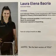 Laura Elena Bacria - instructor fitness