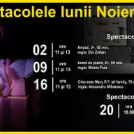 Programul spectacolelor la Teatrul Merlin