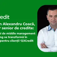 Ciprian Alexandru Coacă, broker senior de credite: 20 de ani de middle management în banking se transformă în avantaj pentru clienții 123Credit