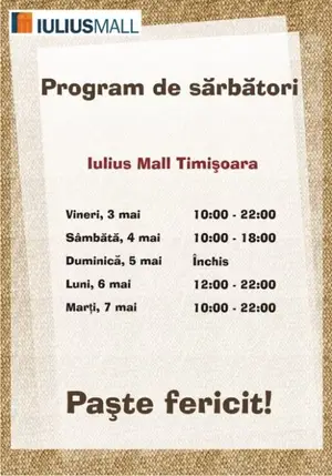 PROGRAM DE SARBATORI
