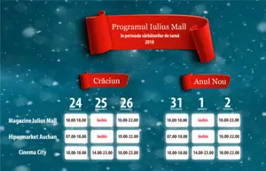 Program de sarbatori la Iulius Timisoara