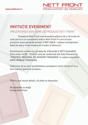Protege Parol va invita la evenimentul marca Nett Front