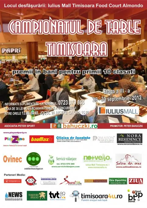 Campionatul de Table Timisoara - etapa a III - a