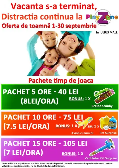 Oferta la pachete de joaca by PlayZone