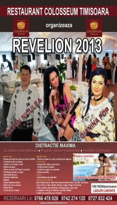 Oferta Revelion 2013 in Timisoara by Restaurant Colosseum