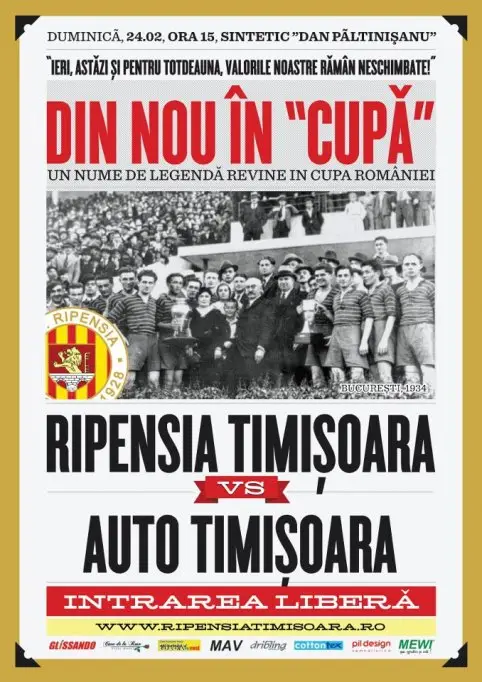Cupa Romaniei - Ripensia Timisoara - Auto Timisoara