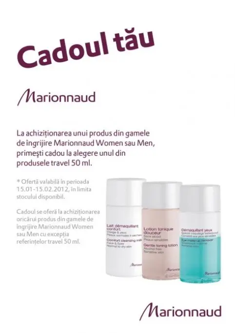 Cadoul tau de la MARIONNAUD!