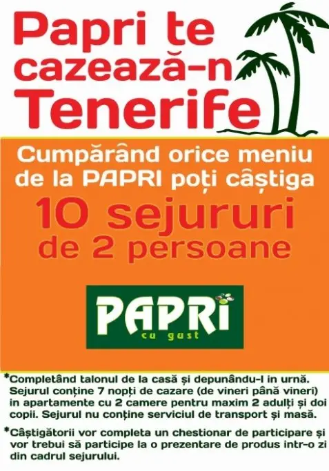 Papri te cazeaza-n Tenerife!
