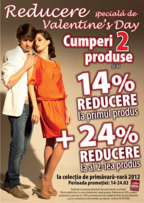 Reducere speciala de Ziua Indragostitilor la BENVENUTI