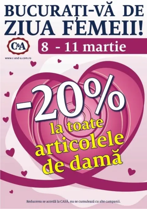 Reduceri de 20% la C&amp;A!