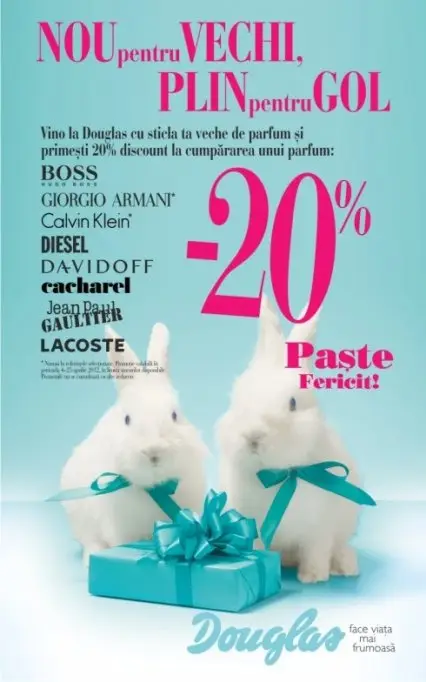 Reduceri de 20% la DOUGLAS!