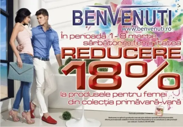 Reduceri de pana la 18% la BENVENUTI!