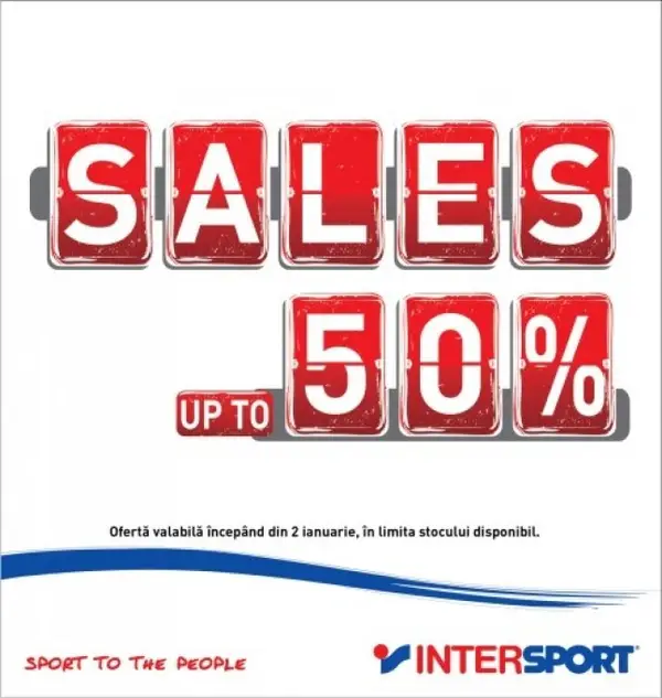 Reduceri de pana la 50% la INTERSPORT!