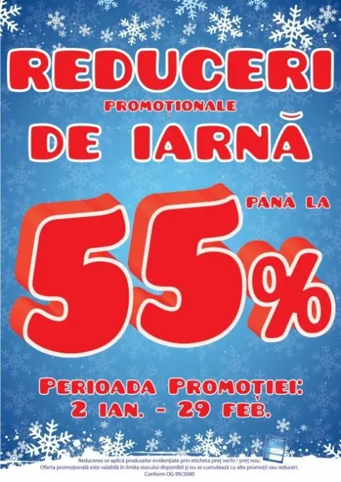 Reduceri de pana la 55% la BENVENUTI!