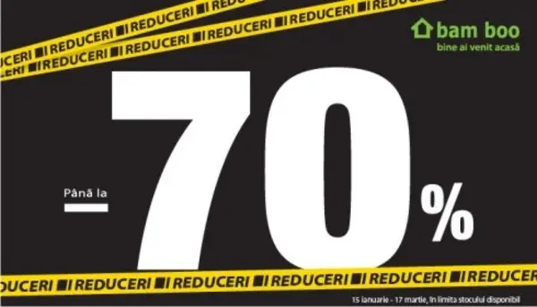 Reduceri de pana la 70% la bam boo!