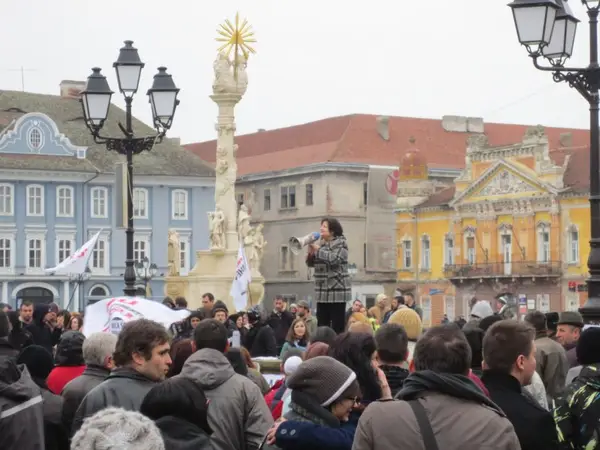 Miting impotriva exploatarii gazelor de sist prin fracturare hidraulica
