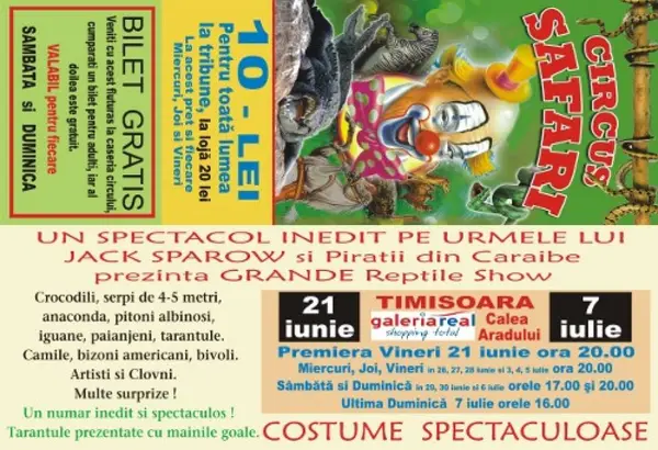 Circul Safari a ajuns la Timisoara