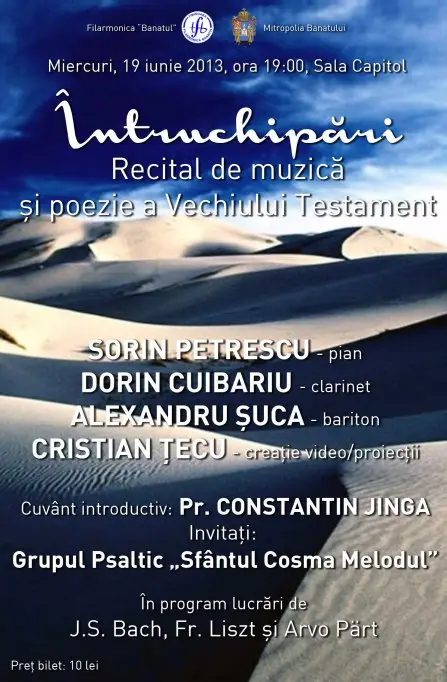 Intruchipari, spectacol de muzica si poezie a Vechiului Testament