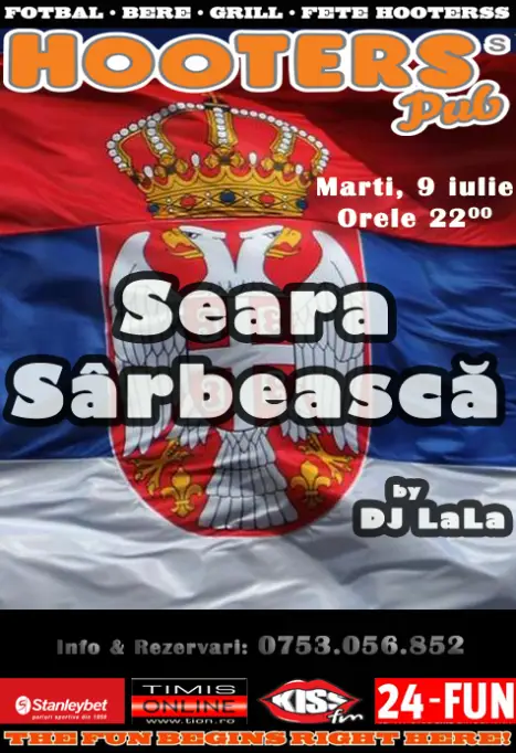 Seara sarbeasca la Hooters PUB