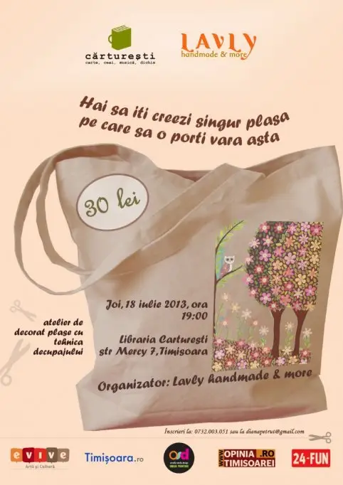 Atelier de decorat plase cu tehnica servetelului