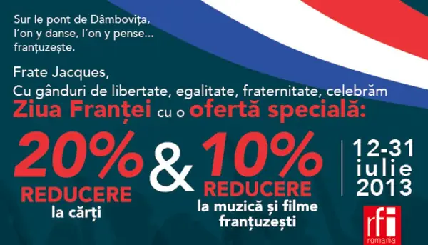 Toate cartile in limba franceza de pe Carturesti.ro au 20% reducere