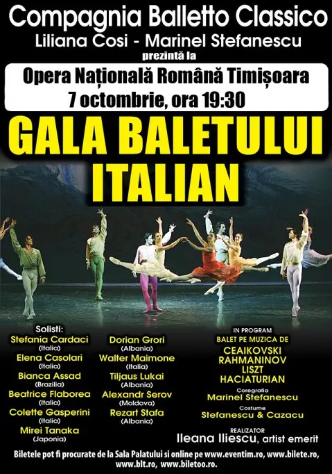 Gala Baletului Italian la Timisoara