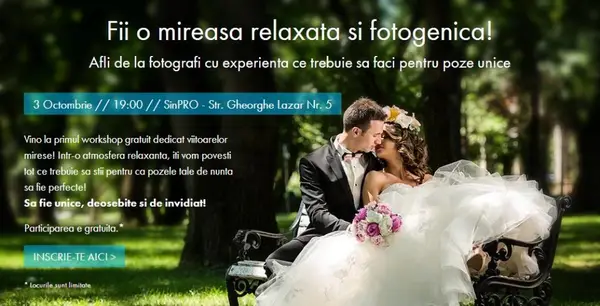 Fii o mireasa relaxata si fotogenica