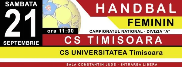 Meci de handbal feminin: CS Timisoara - CS Universitatea Timisoara