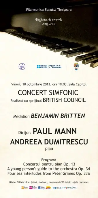 Concert Simfonic Medalion Benjamin Britten